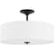 Progress Lighting Inspire Collection Graphite Three-Light 18" Semi-Flush Mount P350167-143 - alternate 1